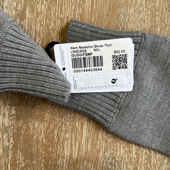 Lululemon Warm Revelation Gloves Tech GUGG/FZAP Size M/L - Picture 5 of 6